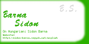barna sidon business card